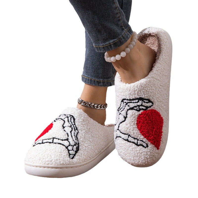Love Black Hand Slippers