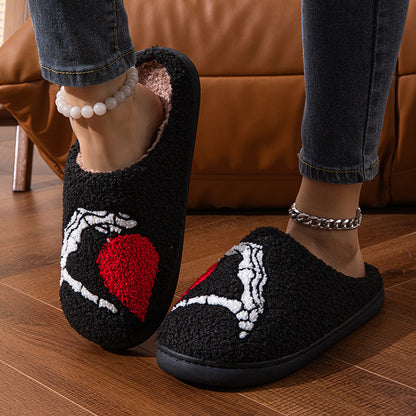 Love Black Hand Slippers