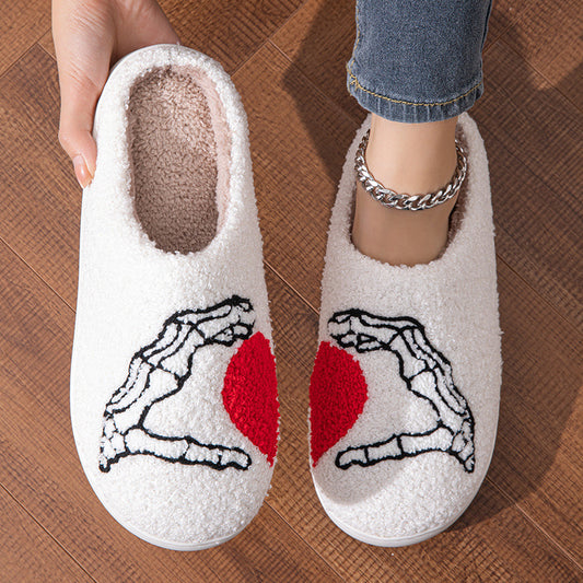 Love Black Hand Slippers